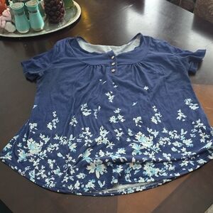Floral Blue Women's Top